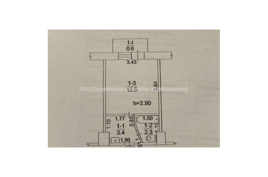 Продам квартиру, Полтавский Шлях ул. , 1 кім., 19 м², косметический ремонт 