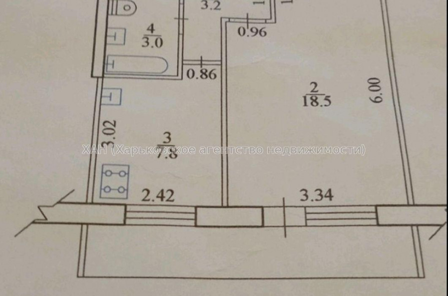 Продам квартиру, Соборности Украины ул. , 1 кім., 33.80 м², советский ремонт 