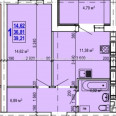 Продам квартиру, Валентиновская ул. , 1 кім., 40 м², без внутренних работ 