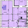 Продам квартиру, Валентиновская ул. , 1  ком., 40 м², без внутренних работ 
