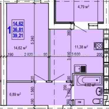 Продам квартиру, Валентиновская ул. , 1 кім., 40 м², без внутренних работ 
