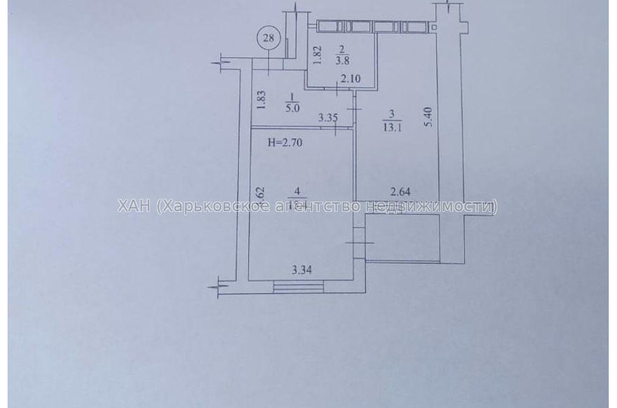 Продам квартиру, Шевченко ул. , 1 кім., 40.10 м², без внутренних работ 