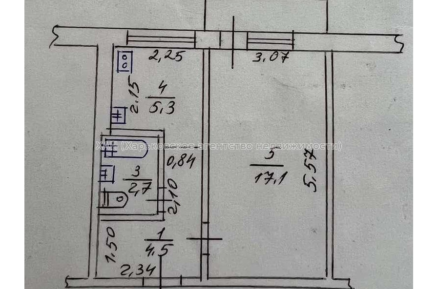 Продам квартиру, Тракторостроителей просп. , 1 кім., 31 м², косметический ремонт 