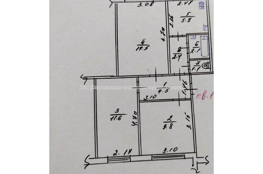 Продам квартиру, Каденюка ул. , 3 кім., 51.70 м², косметический ремонт 