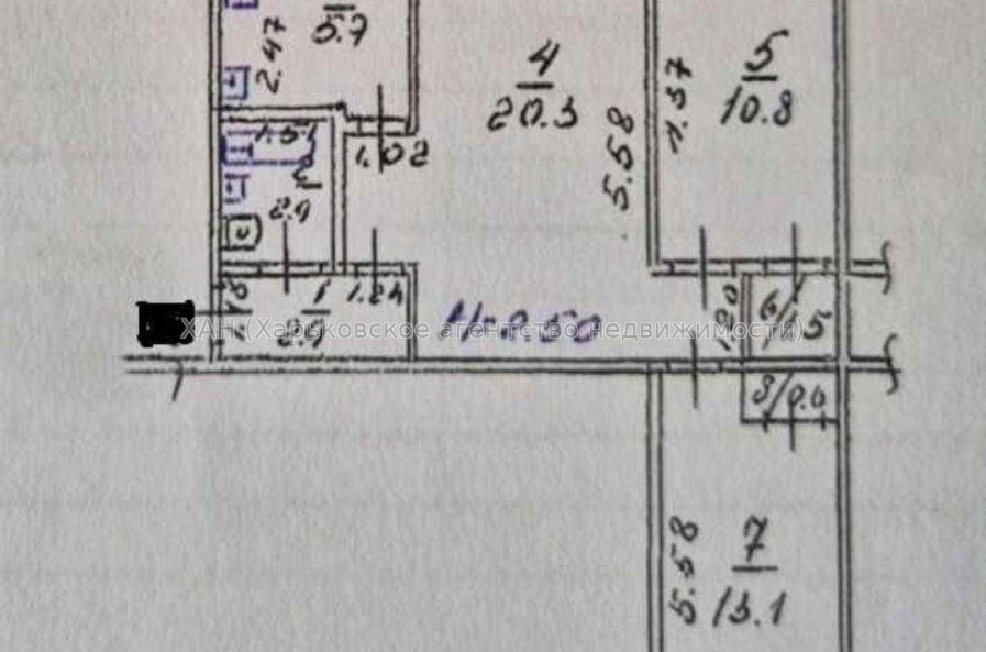 Продам квартиру, Генерала Момота ул. , 3  ком., 59 м², косметический ремонт 