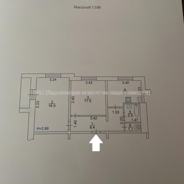 Здам квартиру, Амосова ул. , 2 кім., 51.40 м², косметический ремонт 