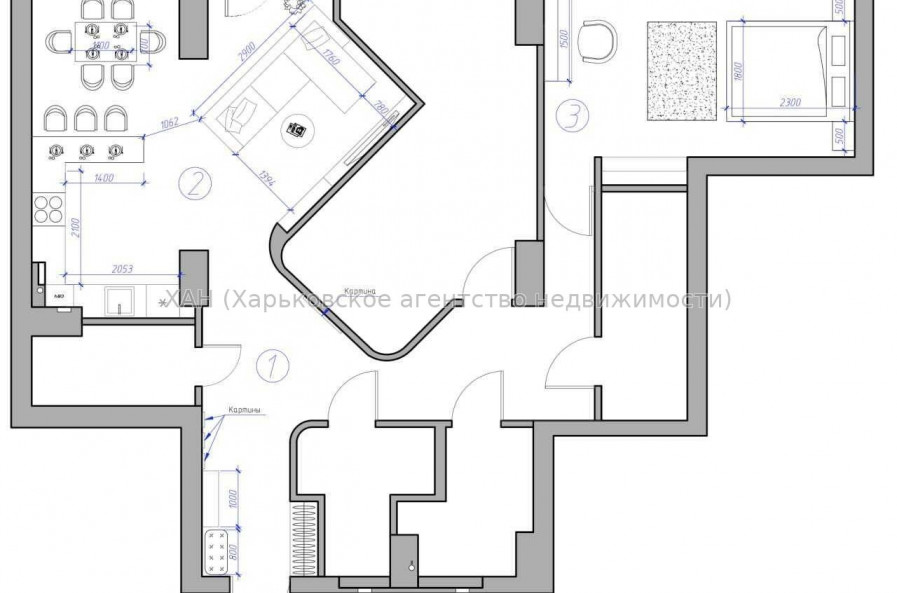 Продам квартиру, Науки просп. , 3  ком., 106 м², авторский дизайн 