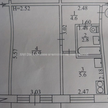 Продам квартиру, Байрона пр-т , 1 кім., 30.80 м², косметический ремонт 