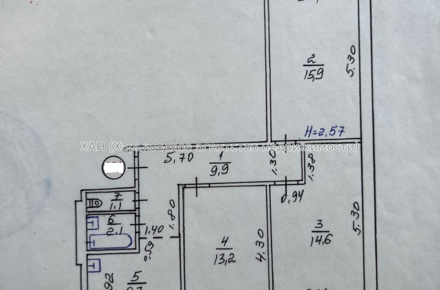 Продам квартиру, Тарасовская ул. , 3  ком., 65.20 м², без ремонта 