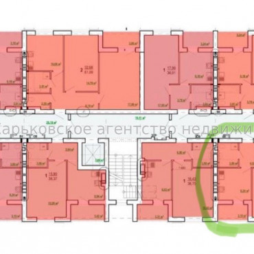 Продам квартиру, Шевченко ул. , 1 кім., 37 м², без внутренних работ 