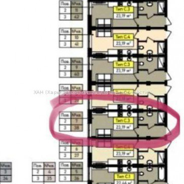 Продам квартиру, Сумская ул. , 130 , 1 кім., 23.19 м², без внутренних работ 