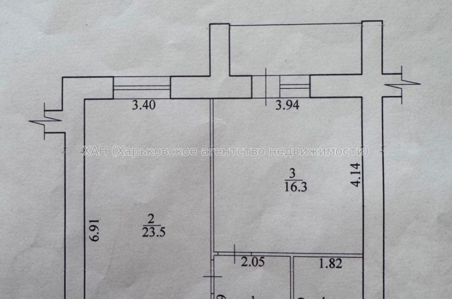 Продам квартиру, Лисаветинская ул. , 1 кім., 53 м², без внутренних работ 