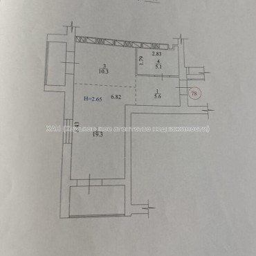 Продам квартиру, Героев Харькова просп. , 1  ком., 48.10 м², без внутренних работ 