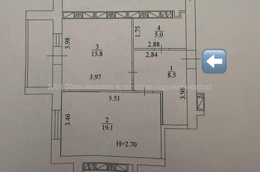 Продам квартиру, Рогатинская Левада ул. , 1 кім., 50.70 м², без внутренних работ 
