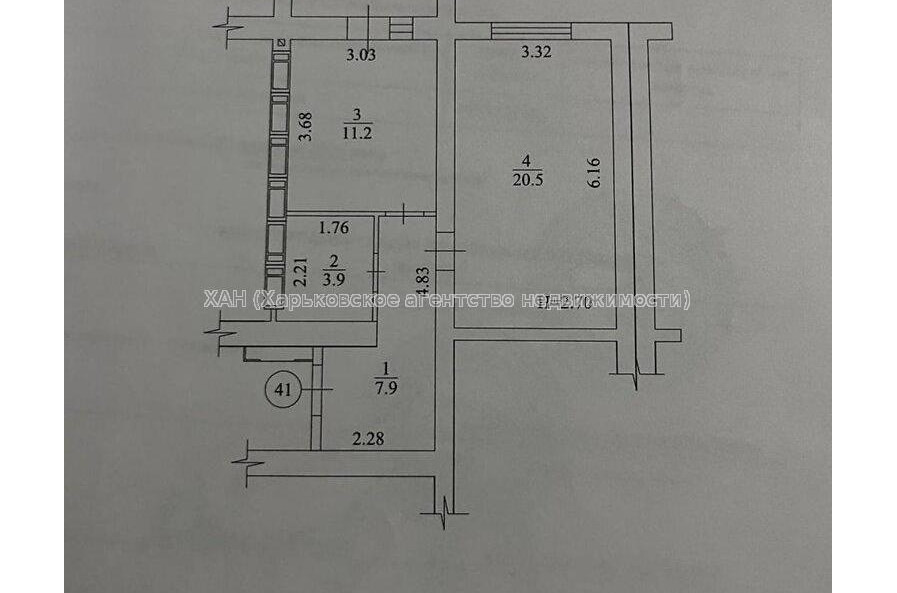 Продам квартиру, Лисаветинская ул. , 1 кім., 45.50 м², без внутренних работ 
