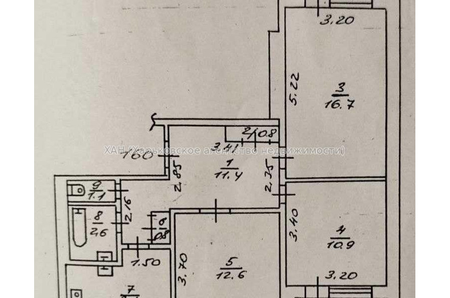 Продам квартиру, Клочковская ул. , 3 кім., 68 м², советский ремонт 