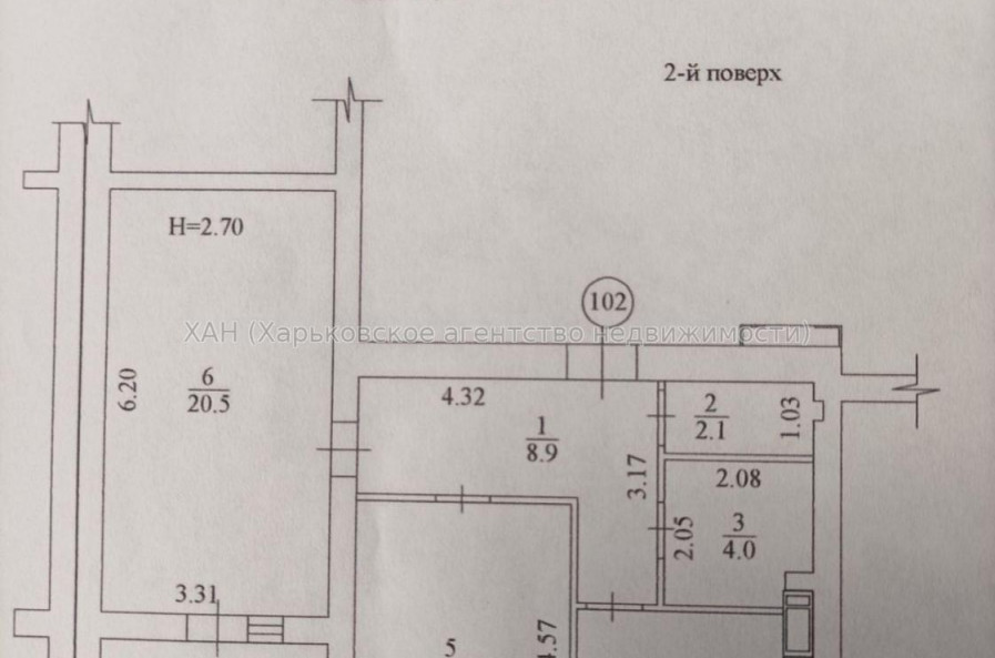 Продам квартиру, Лисаветинская ул. , 2 кім., 60 м², без внутренних работ 