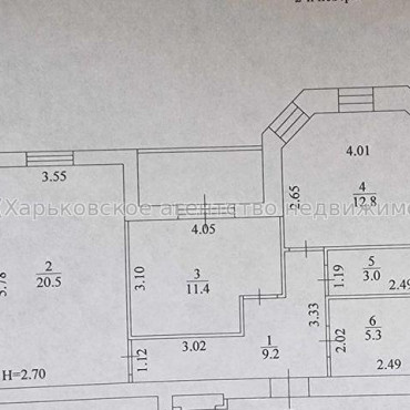 Продам квартиру, Профессорская ул. , 30 , 2  ком., 67 м², без отделочных работ 