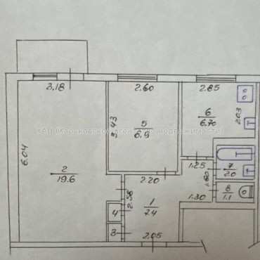 Продам квартиру, Бучмы ул. , 2  ком., 47.40 м², советский ремонт  - фото 1 Продам квартиру, Бучмы ул. , 2  ком., 47.40 м², советский ремонт