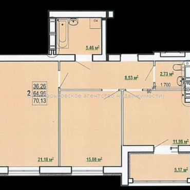 Продам квартиру, Победы просп. , 2  ком., 70 м², без внутренних работ  - фото 2 Продам квартиру, Победы просп. , 2  ком., 70 м², без внутренних работ