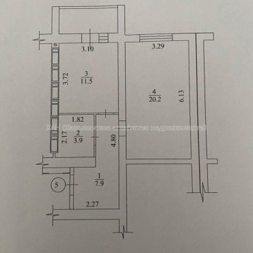 Продам квартиру, Лисаветинская ул. , 1 кім., 45.40 м², без внутренних работ 
