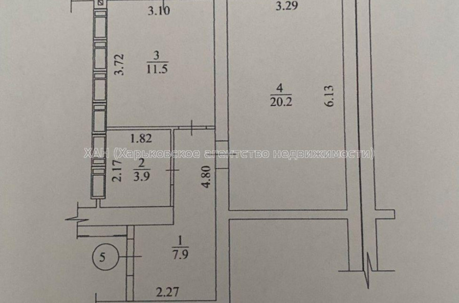 Продам квартиру, Лисаветинская ул. , 1 кім., 45.40 м², без внутренних работ 