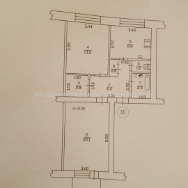 Продам квартиру, Академика Волкова ул. , 2  ком., 57.60 м², косметический ремонт