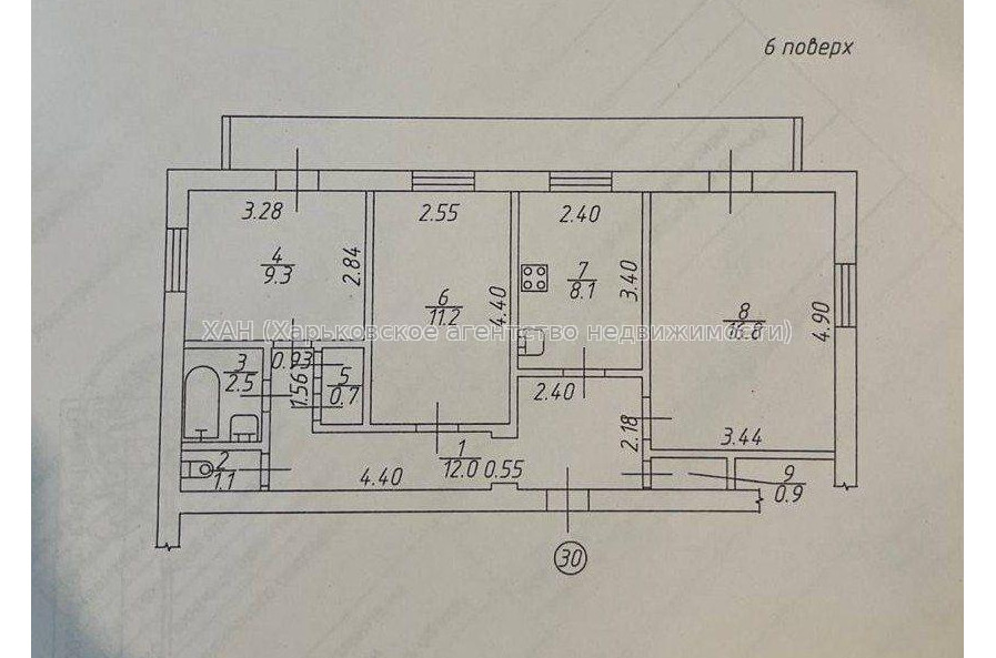 Продам квартиру, Павла Тычины ул. , 23 , 3 кім., 65.80 м², советский ремонт 