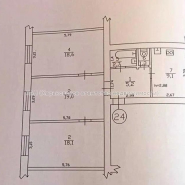 Продам квартиру, Героев Харькова просп. , 3 кім., 75 м², косметический ремонт 