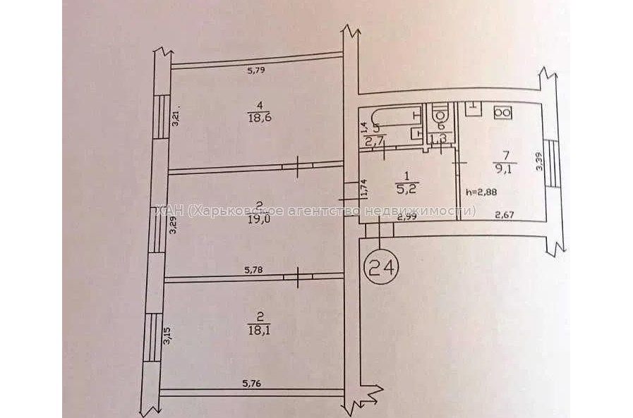 Продам квартиру, Героев Харькова просп. , 3 кім., 75 м², косметический ремонт 