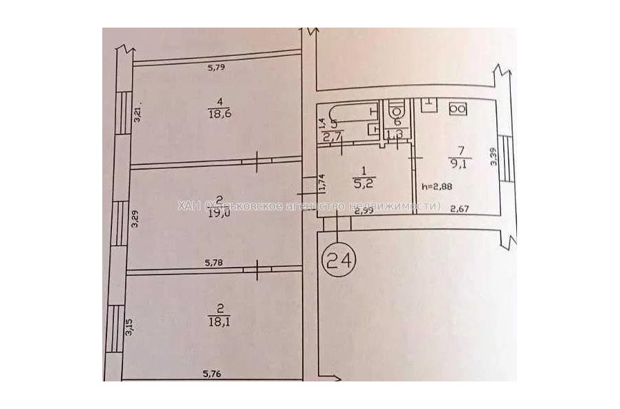 Продам квартиру, Героев Харькова просп. , 3 кім., 75 м², косметический ремонт 