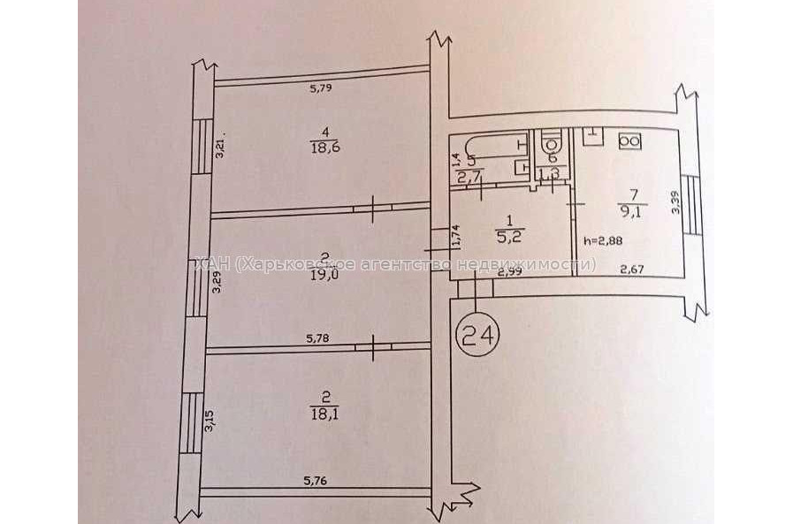 Продам квартиру, Героев Харькова просп. , 3  ком., 75 м², косметический ремонт 