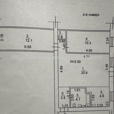 Продам квартиру, Курчатова просп. , 3 кім., 56.30 м², капитальный ремонт 