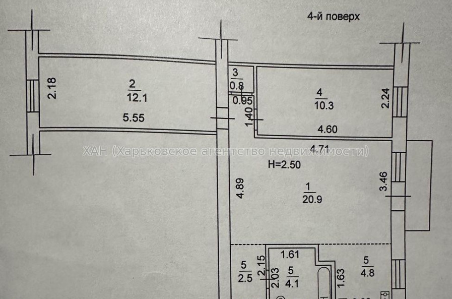 Продам квартиру, Курчатова просп. , 3 кім., 56.30 м², капитальный ремонт 