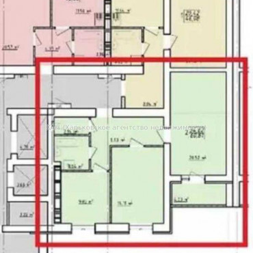 Продам квартиру, Лисаветинская ул. , 2  ком., 61 м², без внутренних работ 