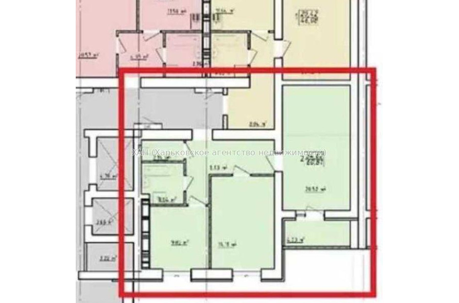 Продам квартиру, Лисаветинская ул. , 2  ком., 61 м², без внутренних работ 