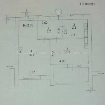 Продам квартиру, Полтавский Шлях ул. , 1 кім., 40.60 м², без внутренних работ 