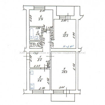 Продам квартиру, Старопрудная ул. , 3 кім., 60.60 м², косметический ремонт 