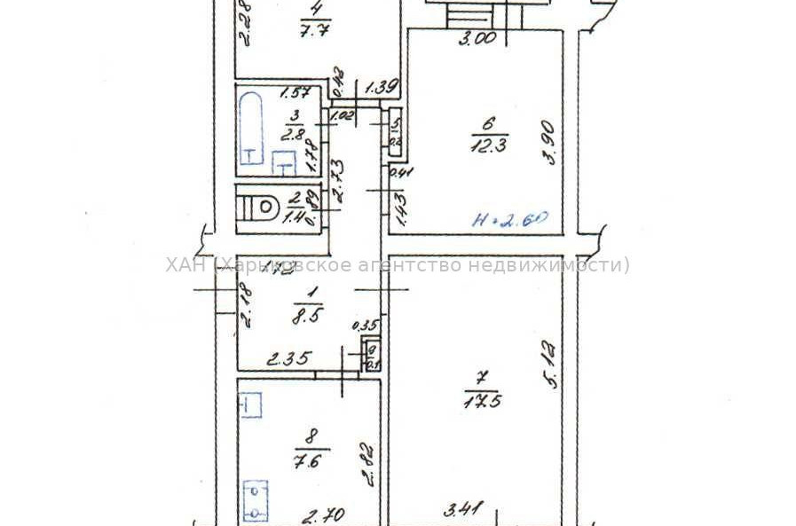 Продам квартиру, Старопрудная ул. , 3 кім., 60.60 м², косметический ремонт 