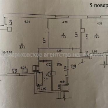 Продам квартиру, Молочная ул. , 3  ком., 92.30 м², без внутренних работ 