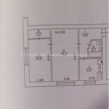 Продам квартиру, Проскуры ул. , 2 кім., 42 м², советский ремонт 