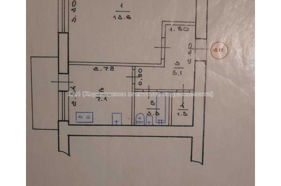 Продам квартиру, Клочковская ул. , 1  ком., 36 м², косметический ремонт 