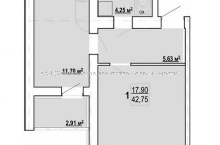 Продам квартиру, Борткевича ул. , 11 , 1 кім., 42.75 м², евроремонт 