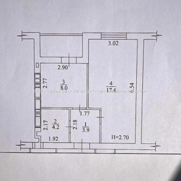 Продам квартиру, Борткевича ул. , 1  ком., 37 м², без ремонта 