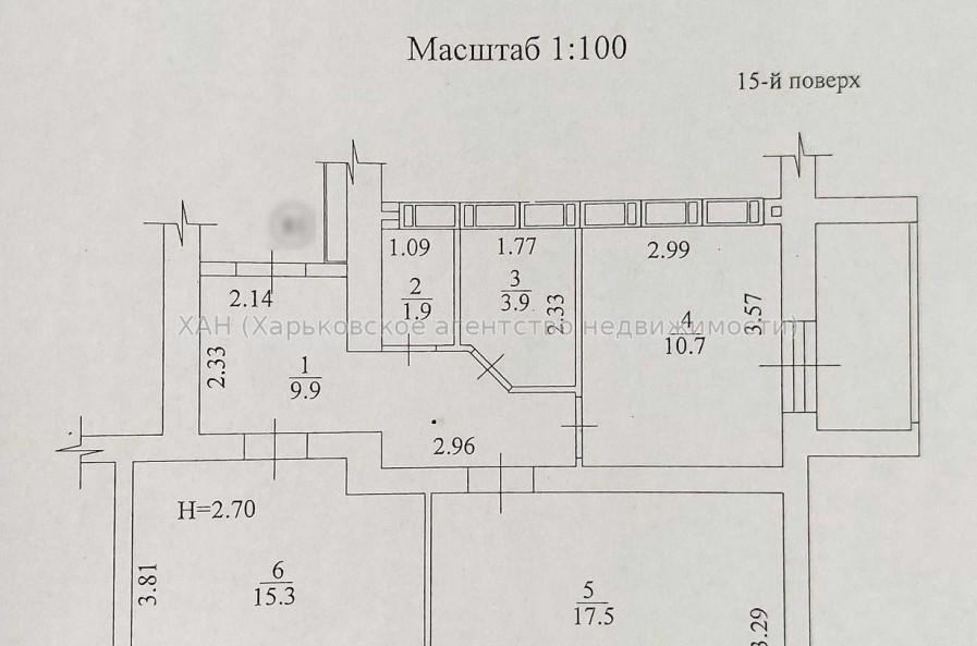 Продам квартиру, Лисаветинская ул. , 2  ком., 61 м², без внутренних работ 