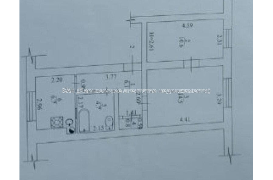 Продам квартиру, Спортивная ул. , 14 , 2 кім., 43 м², косметический ремонт 