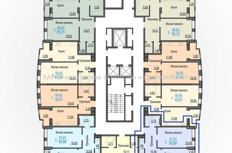 Продам квартиру, Гвардейцев Широнинцев ул. , 2 кім., 62.60 м², без внутренних работ 