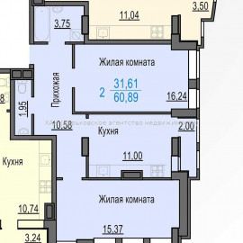 Продам квартиру, Гвардейцев Широнинцев ул. , 2 кім., 62.60 м², без внутренних работ