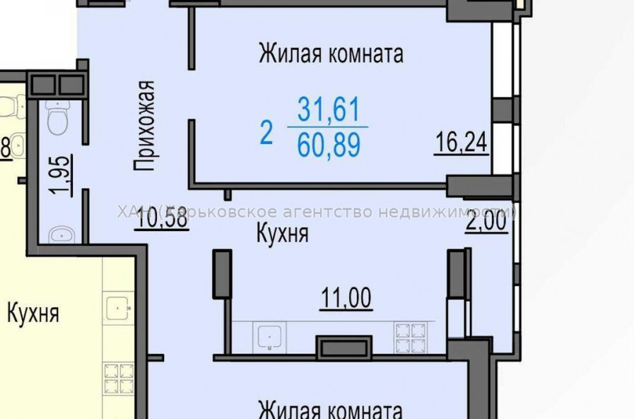 Продам квартиру, Гвардейцев Широнинцев ул. , 2 кім., 62.60 м², без внутренних работ 