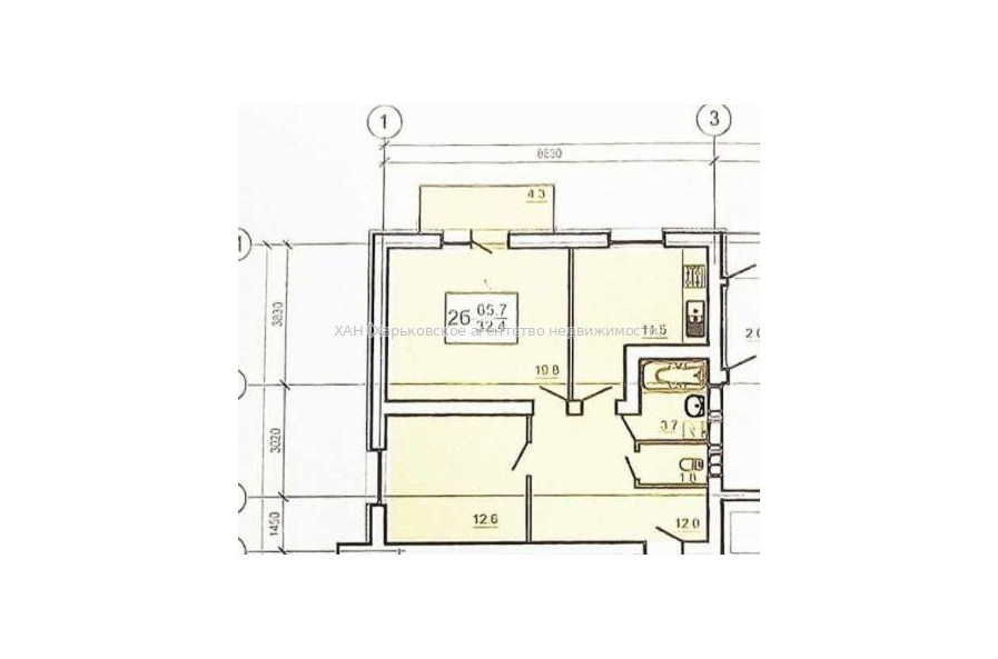 Продам квартиру, Непокоренных ул. , 2 кім., 65.70 м², без внутренних работ 